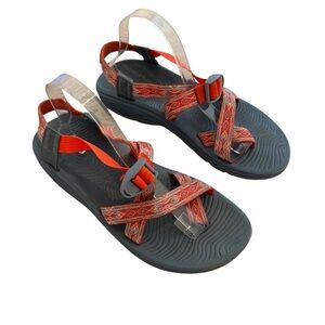 Chaco Z2 Women's Sandals Diamond Orange Silver Gray Size 11